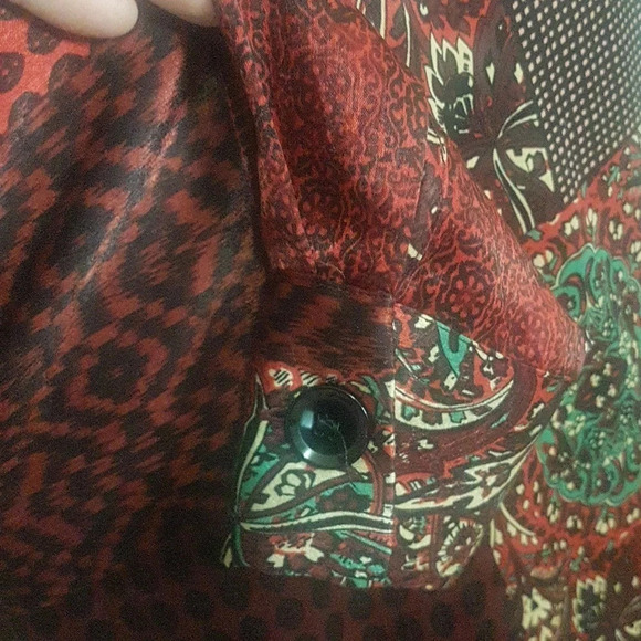 Zara patch quilt print  satin vee neck collar mini dress - Picture 8 of 9